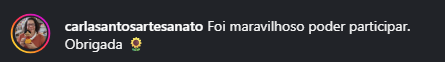 Depoimento Instagram